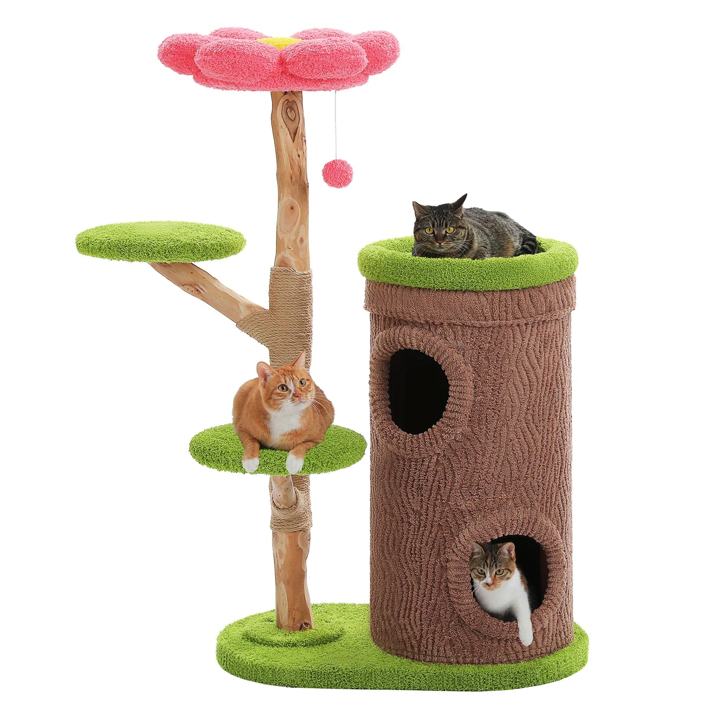PAWZ Road Large Cat Tree With Four Condos And Scratching Post