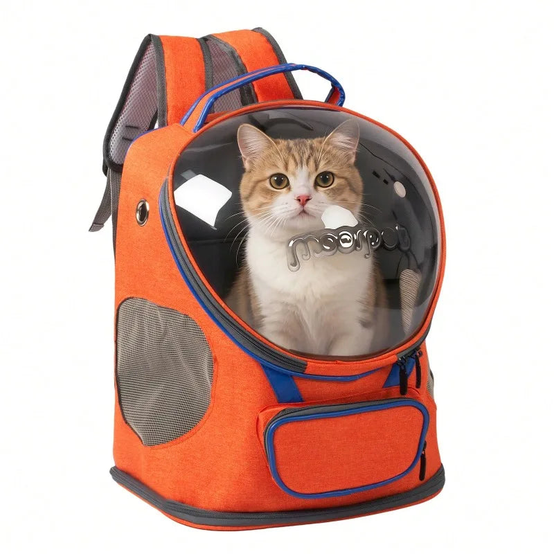 Foldable Breathable Transparent Cat And Dog Backpack Carrier