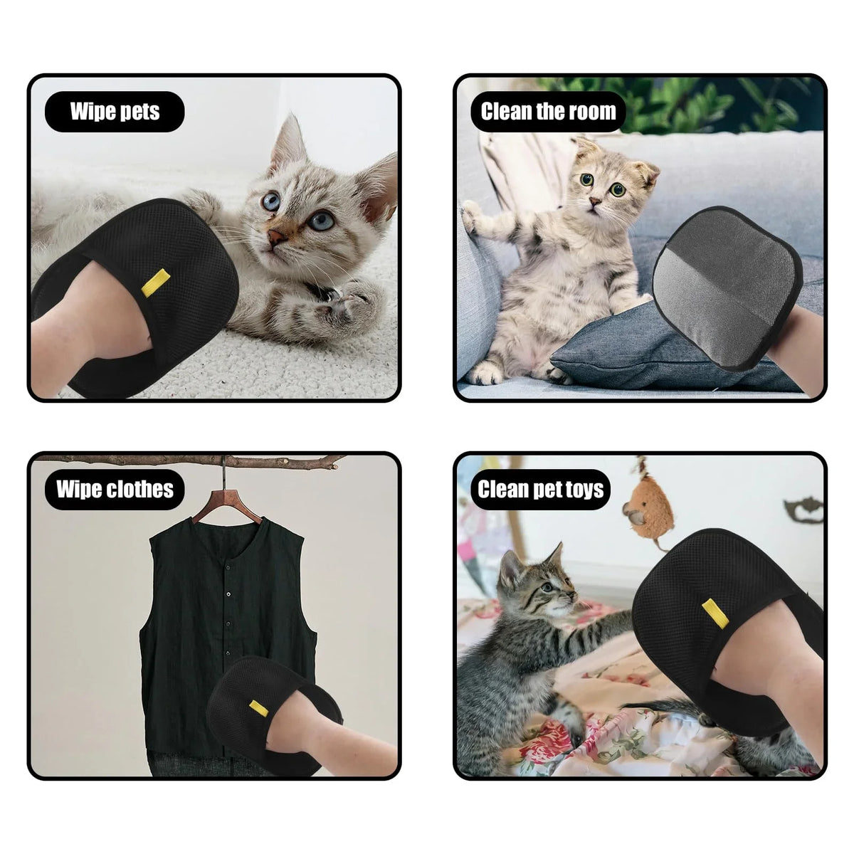 Premium Pet Deshedding Glove For Dogs Cats Rabbits Hair Removal