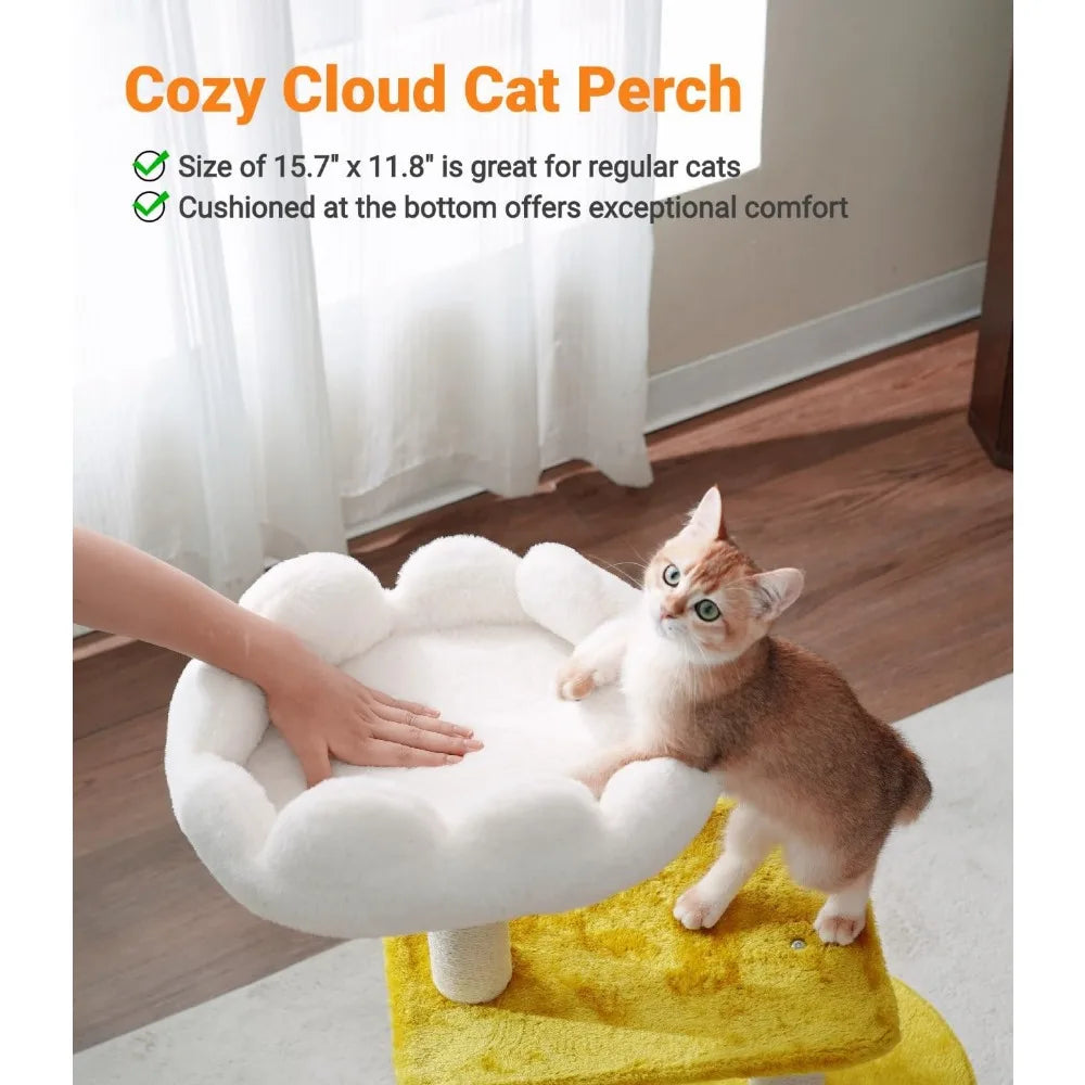 NBVCX Multi Level Cat Tree Tower With Cozy Padded Bed by Annie N Poe Cattastic Supplies
