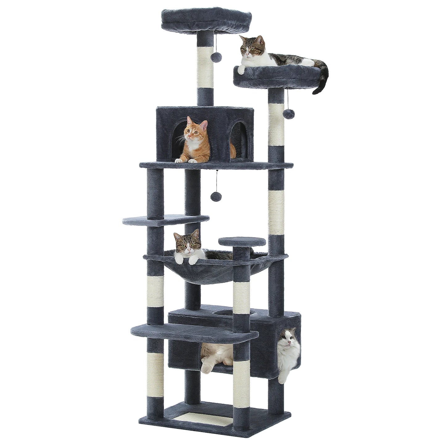 PAWZ Road Large Cat Tree Tower With Scratching Posts Condos