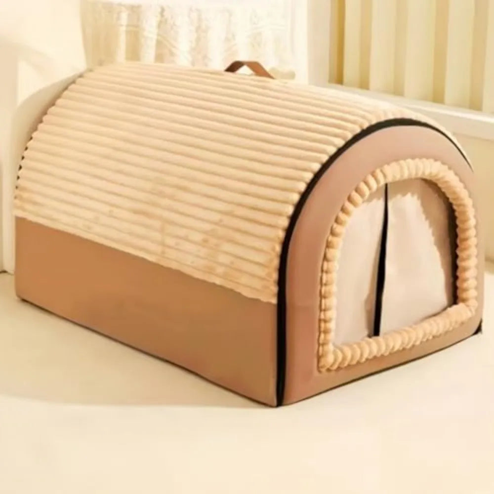 Enclosed Washable Cat Cave House Cozy Indoor Retreat