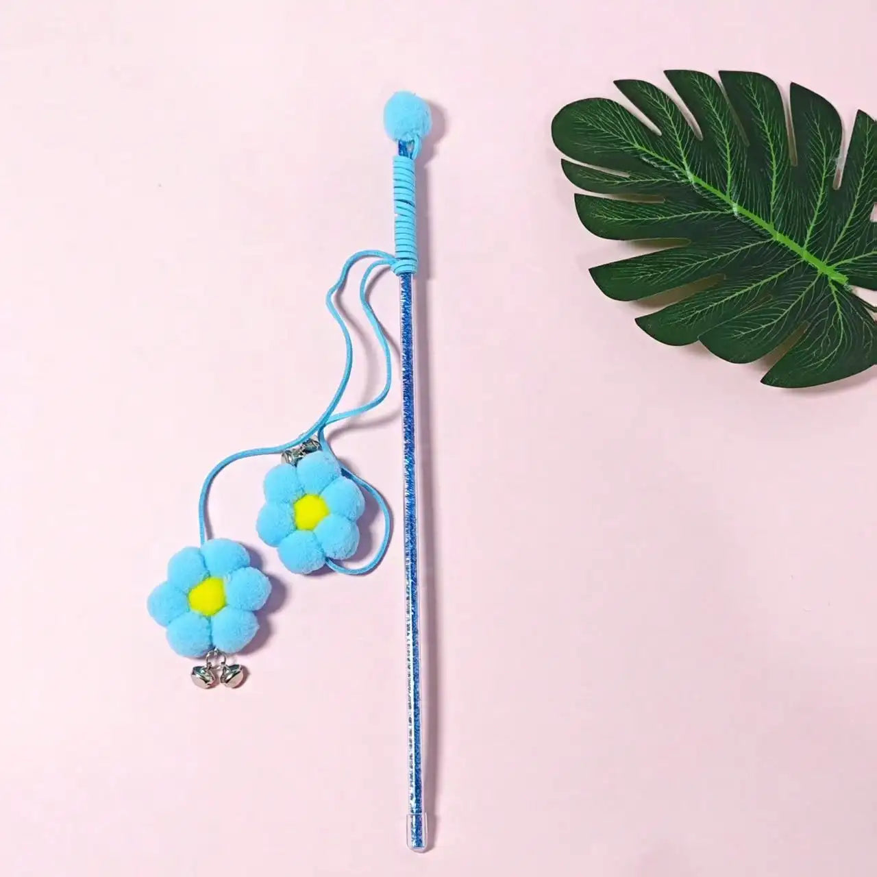 1pc/3pcs Blue Fairy Cat Teaser Wand, Durable Cat Toy, Pet Cat Interactive Supplies