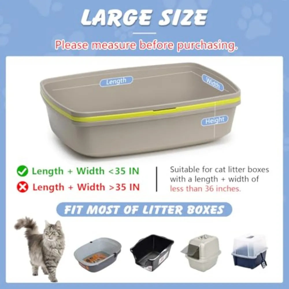 Heavy Duty Cat Litter Box Liners With Odor Barrier Drawstring