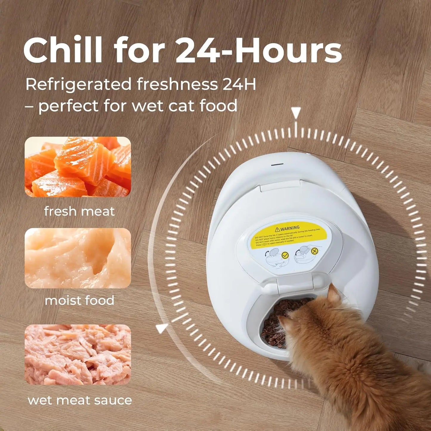 Smart Wet Cat Food Feeder Automatic With Dual Temp Refrigeration
