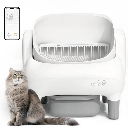 Smart Automatic Self Cleaning Cat Litter Box With App Control