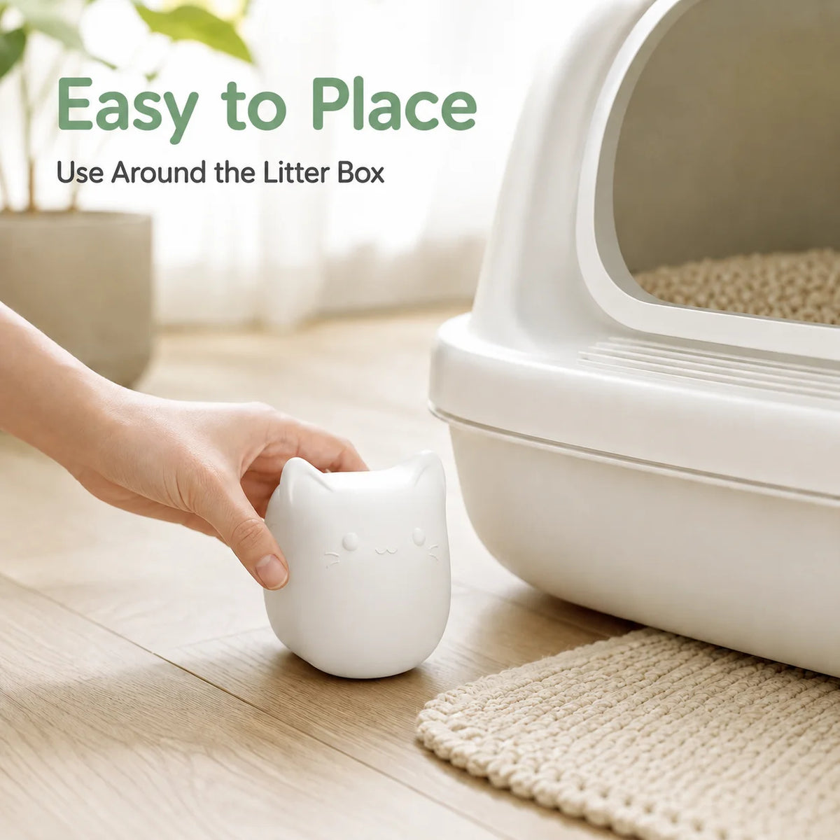 Rechargeable Cat Litter Box Air Purifier With Quiet Pet Deodorizer