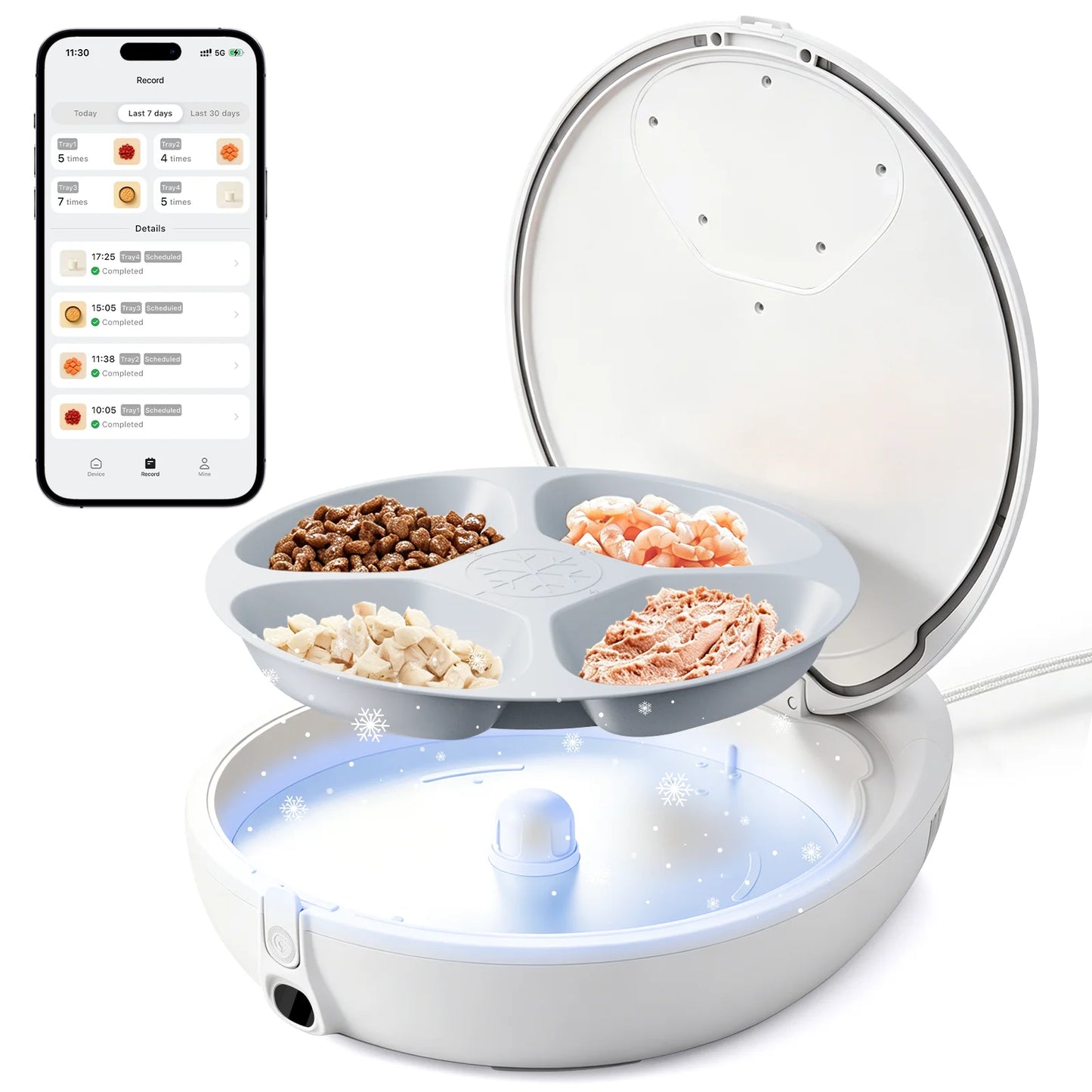 Smart Wet Cat Food Feeder Automatic With Dual Temp Refrigeration