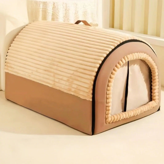 Enclosed Washable Cat Cave House Cozy Indoor Retreat by Annie N Poe Cattastic Supplies