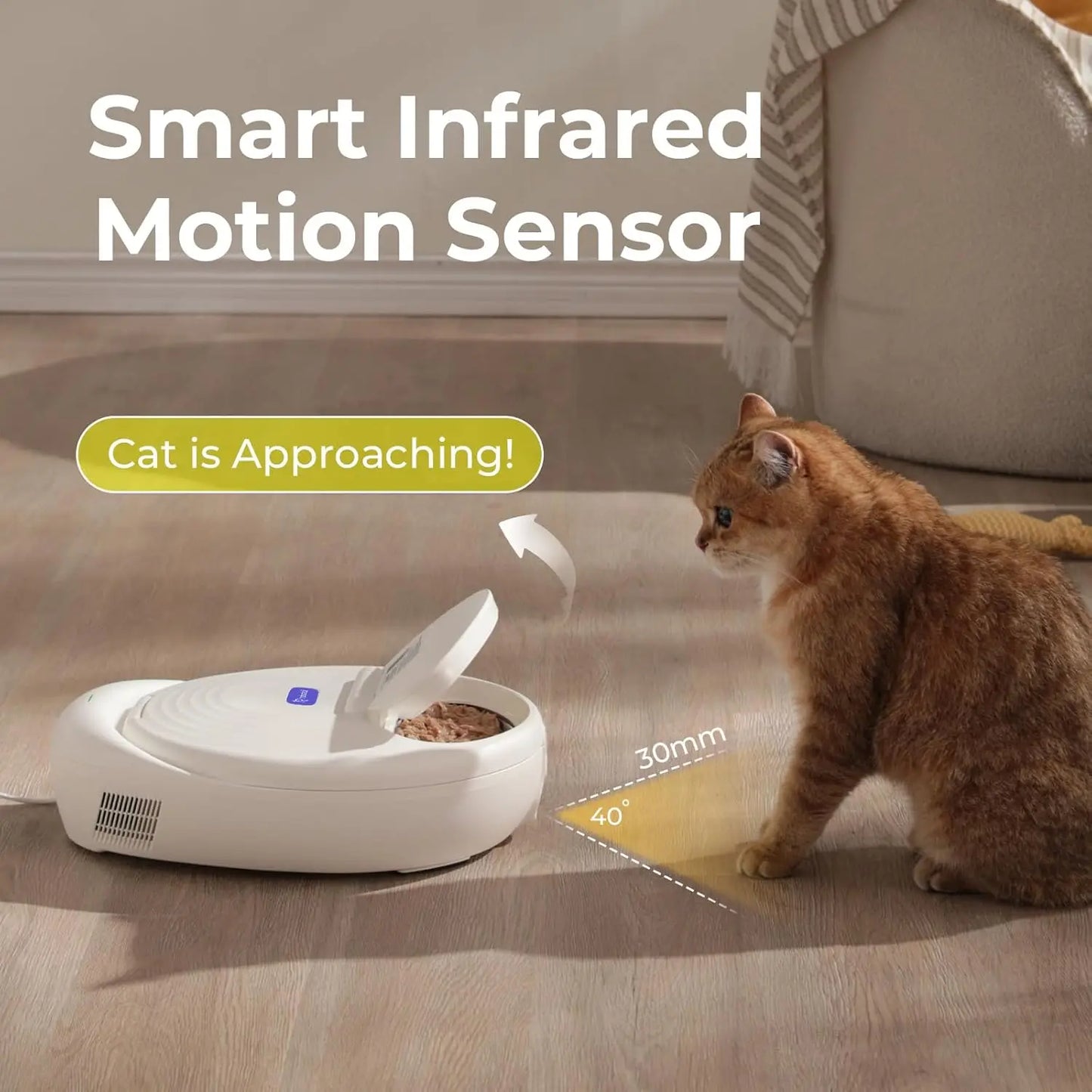Smart Wet Cat Food Feeder Automatic With Dual Temp Refrigeration