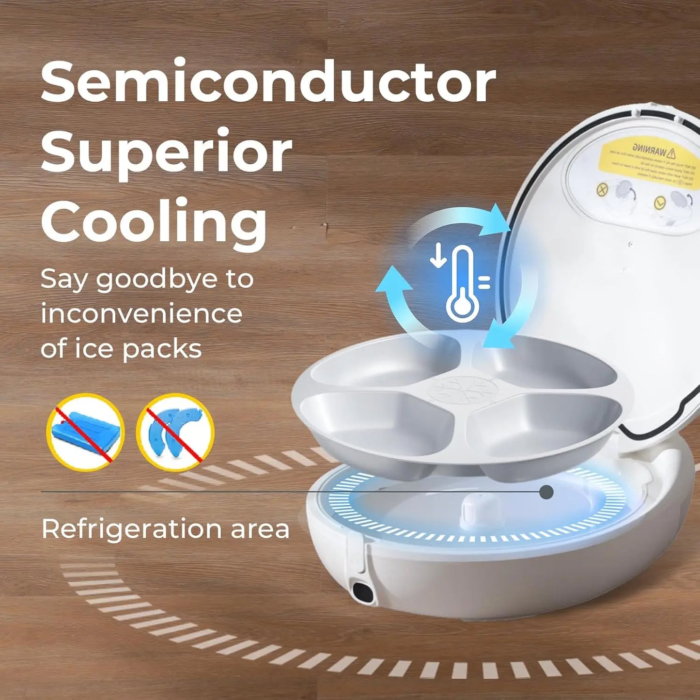 Smart Wet Cat Food Feeder Automatic With Dual Temp Refrigeration