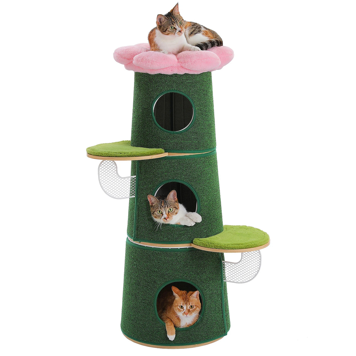PAWZ Road Modern Cat Tree With Condos And Flower Perch