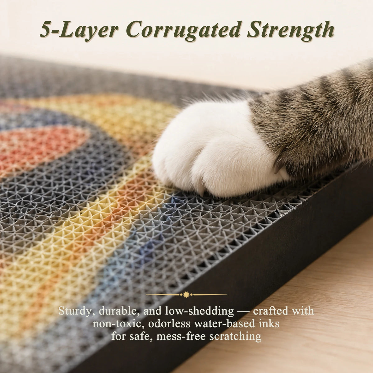 PAWZ Road 3-Pack Corrugated Cat Scratcher With Adhesive Strips