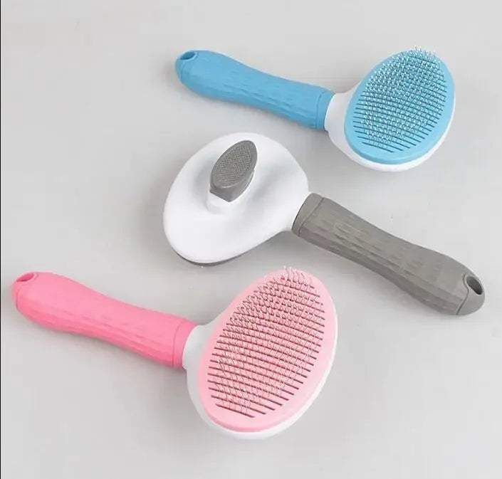 Pet Dog Hair Brush Cat Comb Stainless Steel Grooming Brush for Long Hair Dogs Cats Detangling Shedding Tool Pet Accessories