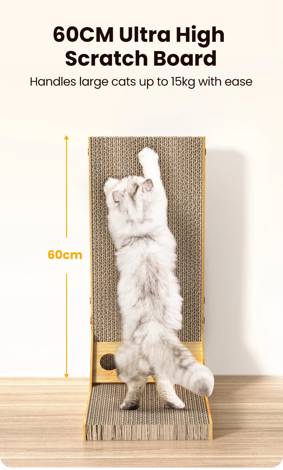 ROJECO Cat Scratcher Cat Scratching Board For Cats Toys L-Shaped Claw Grinding Scraper Mat Cat Furniture Protector Accesories