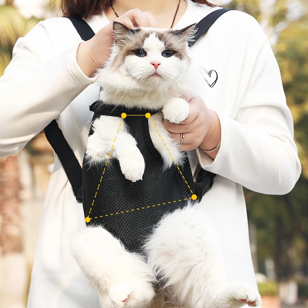 Adjustable Pet Carrier Backpack For Cats And Small Dogs