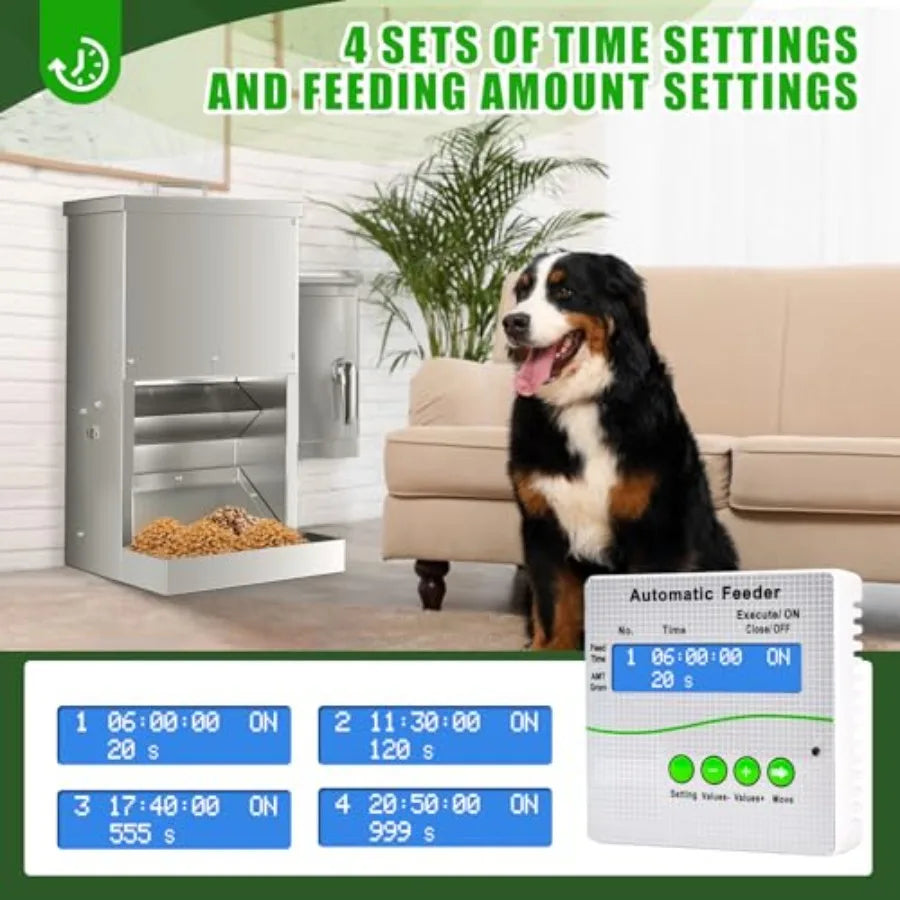 Programmable Pet Food Dispenser With Timer For Cats And Dogs