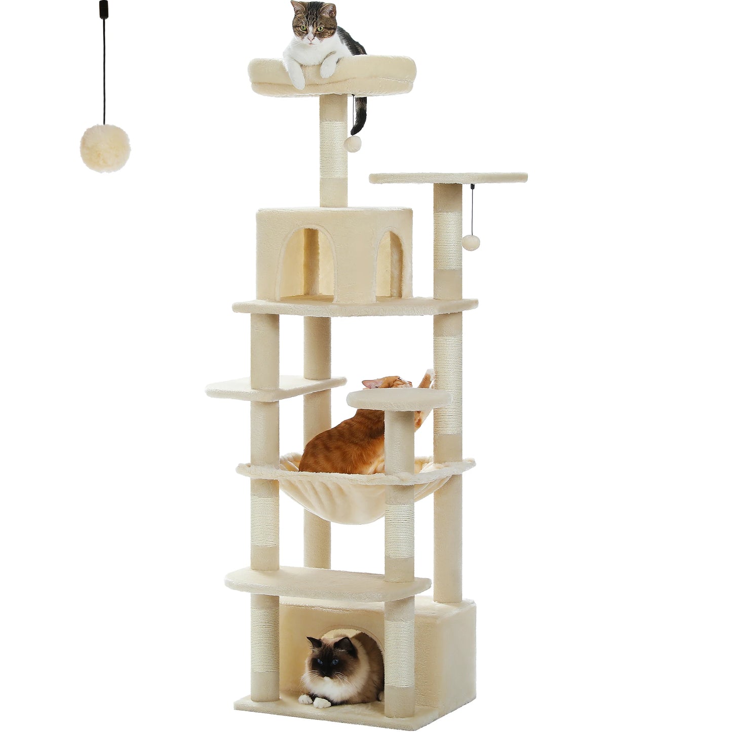 PAWZ Road Large Cat Tree Tower With Scratching Posts Condos