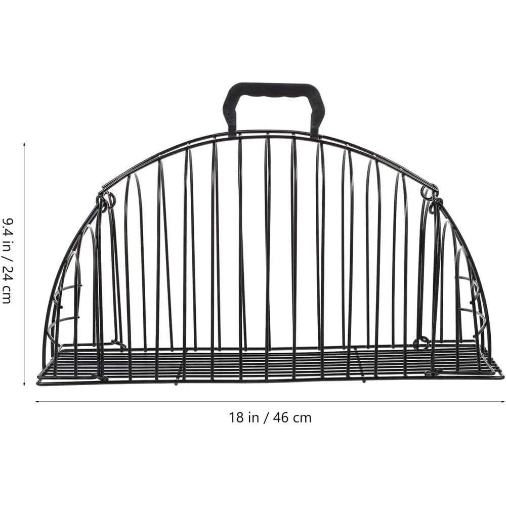 18-Inch Metal Cat Bathing and Drying Cage with Anti-Scratch Grooming Enclosure for Home Use