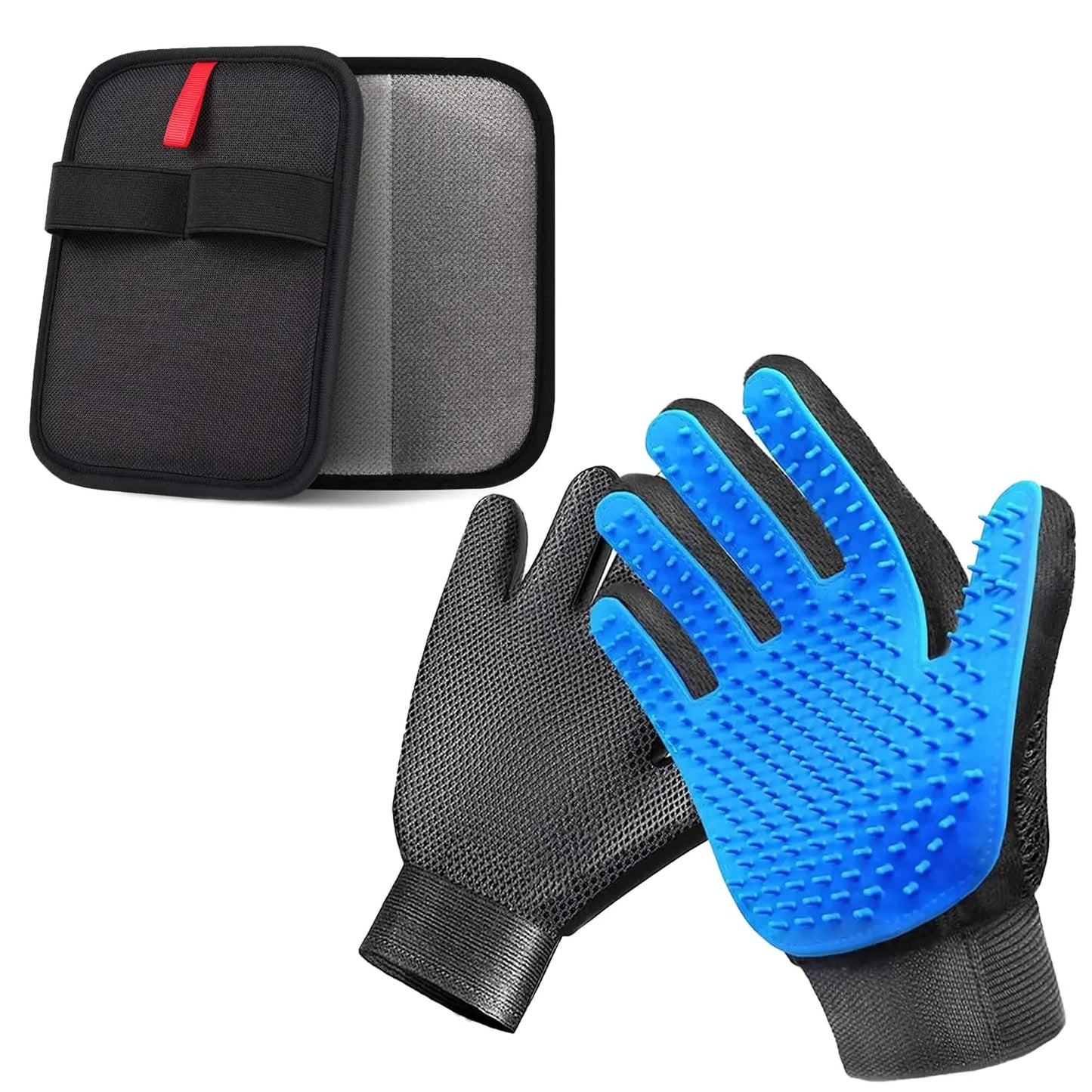 PCS Pet Hair Removal Glove and Pet Grooming Glove Kit for Cats & Dogs, Pet Hair Gloves & Dog Washing Gloves ，Reusable Magic Brush Pet Hair Remover Tool for Laundry，Carpet,Car Seat，Couch