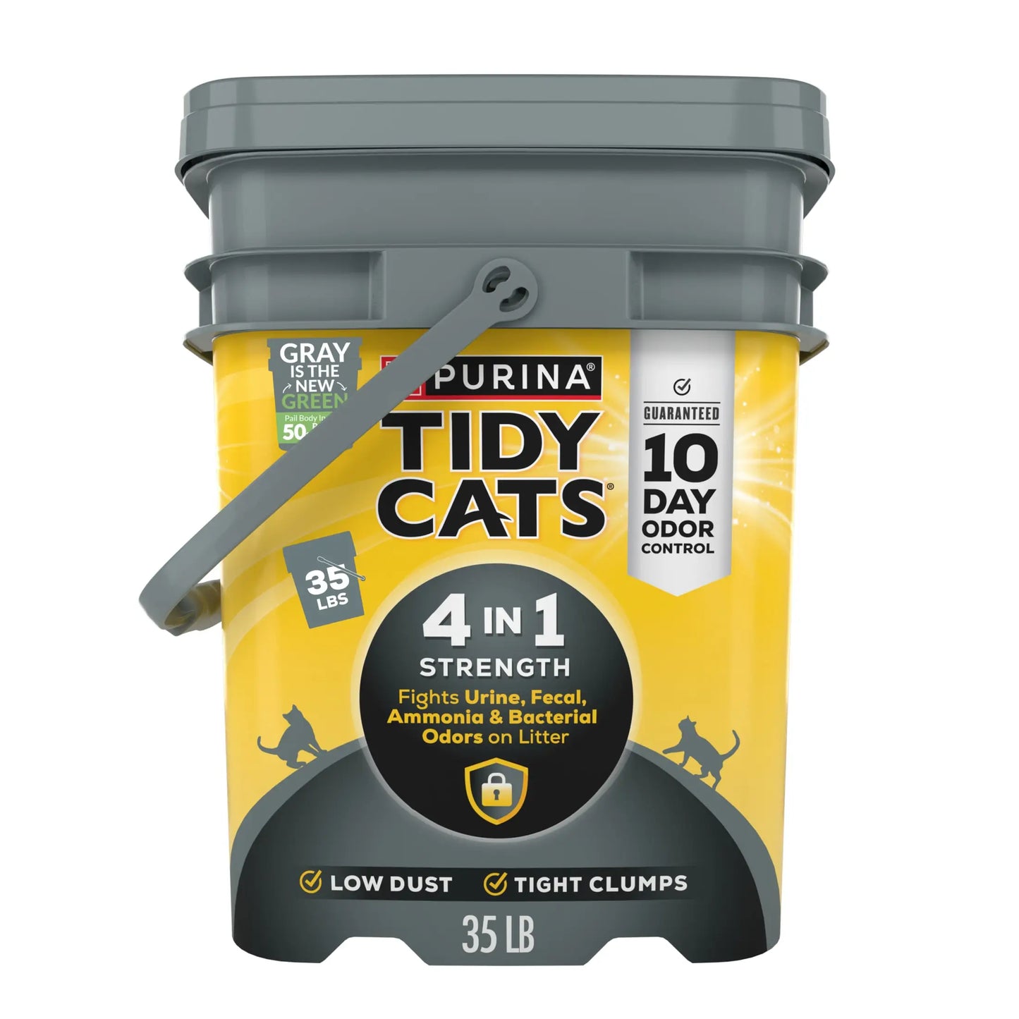 Purina 4-in-1 Strength Clumping Cat Litter with Floral Scent in 35 lb Pail