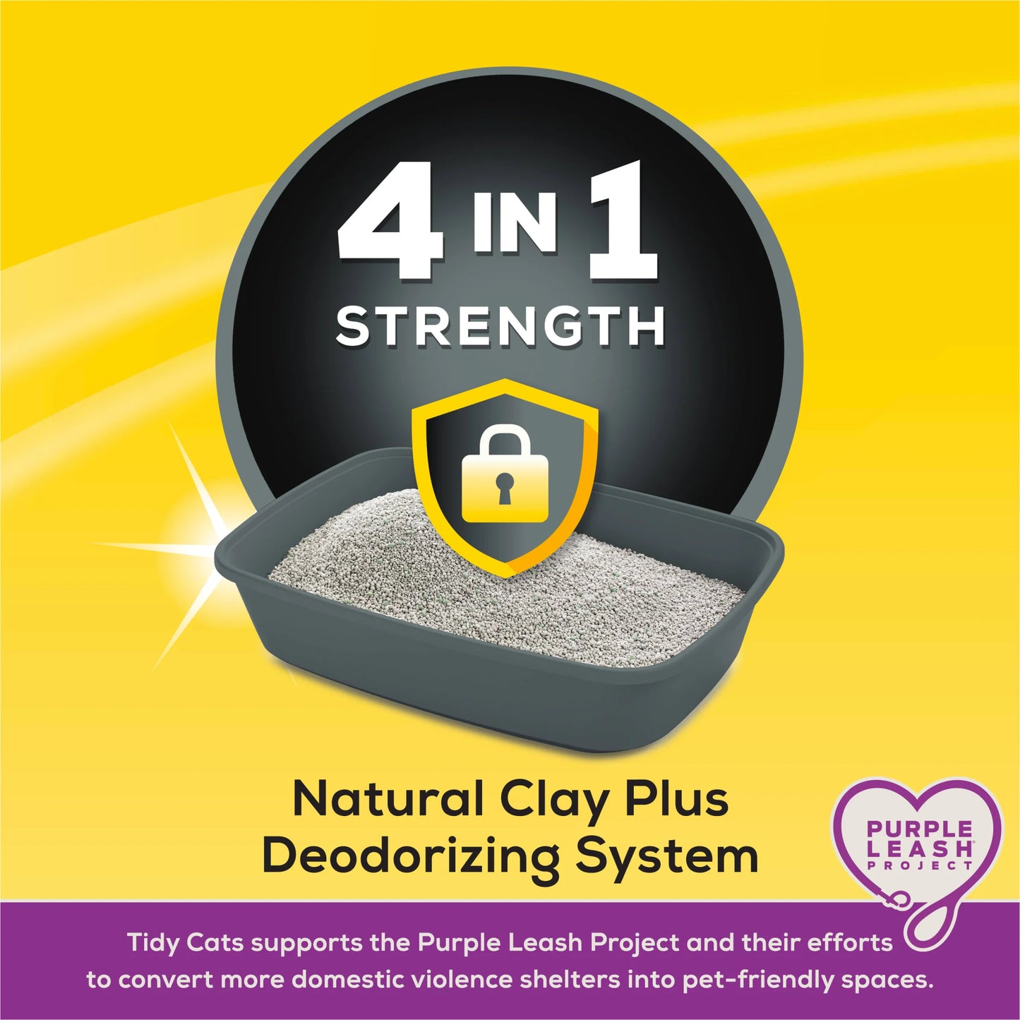 Purina 4-in-1 Strength Clumping Cat Litter with Floral Scent in 35 lb Pail