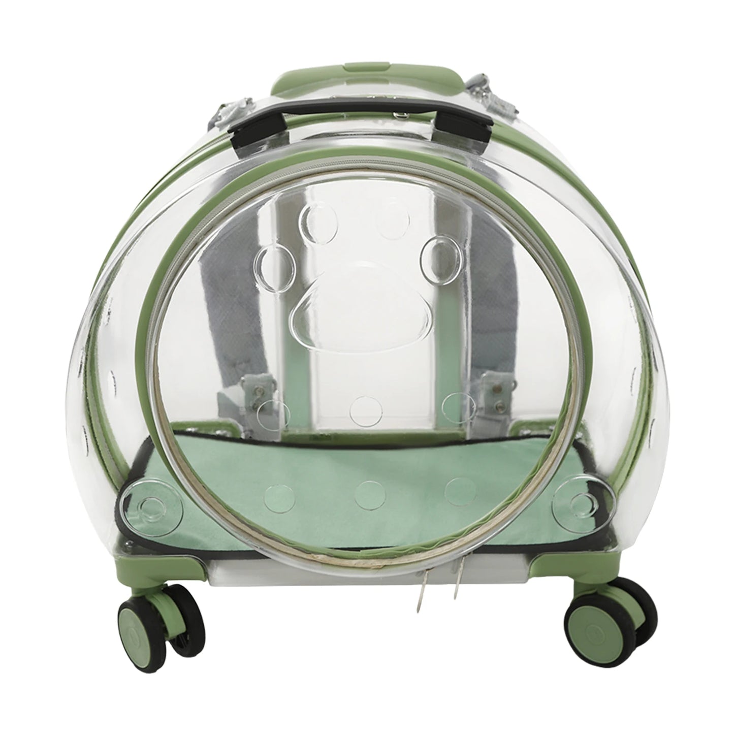 Breathable Cat Carrier With Wheels And Telescopic Handle