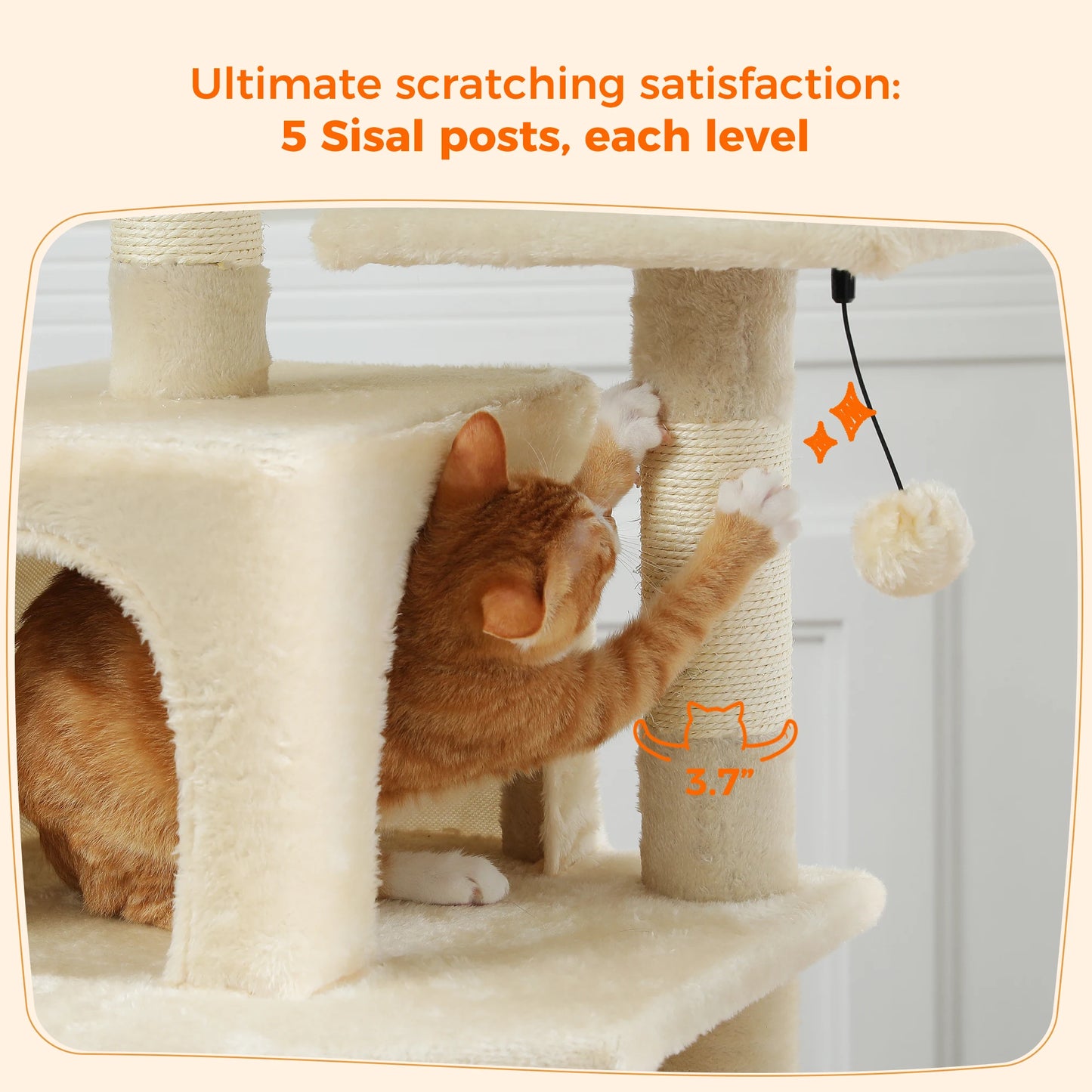 PAWZ Road Cat Tree And Tower With Indoor Scratching Posts