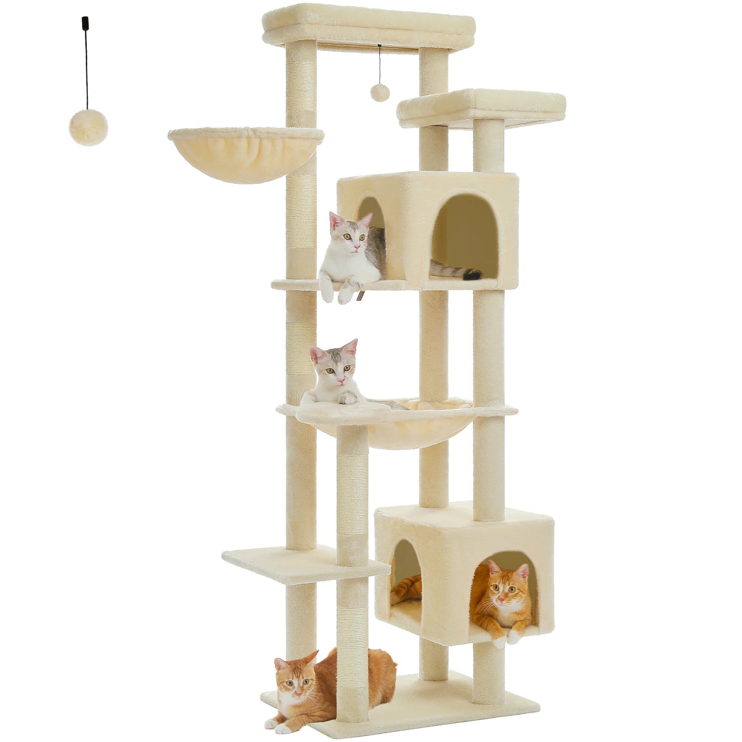 PAWZ Road Tall Cat Tree With Durable Scratching Posts