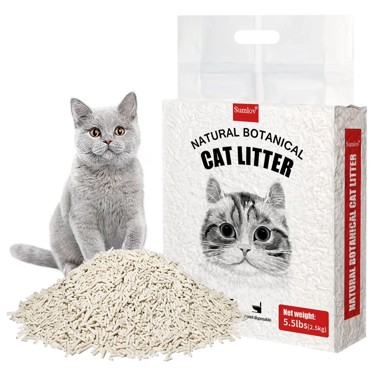 Natural Tofu Cat Litter Quick Clumping Flushable Odor Control