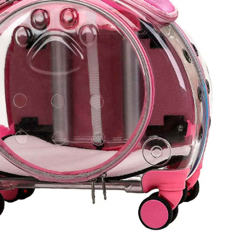 Pet Trolley Case Transparent Cat Carrier Backpack for Pets