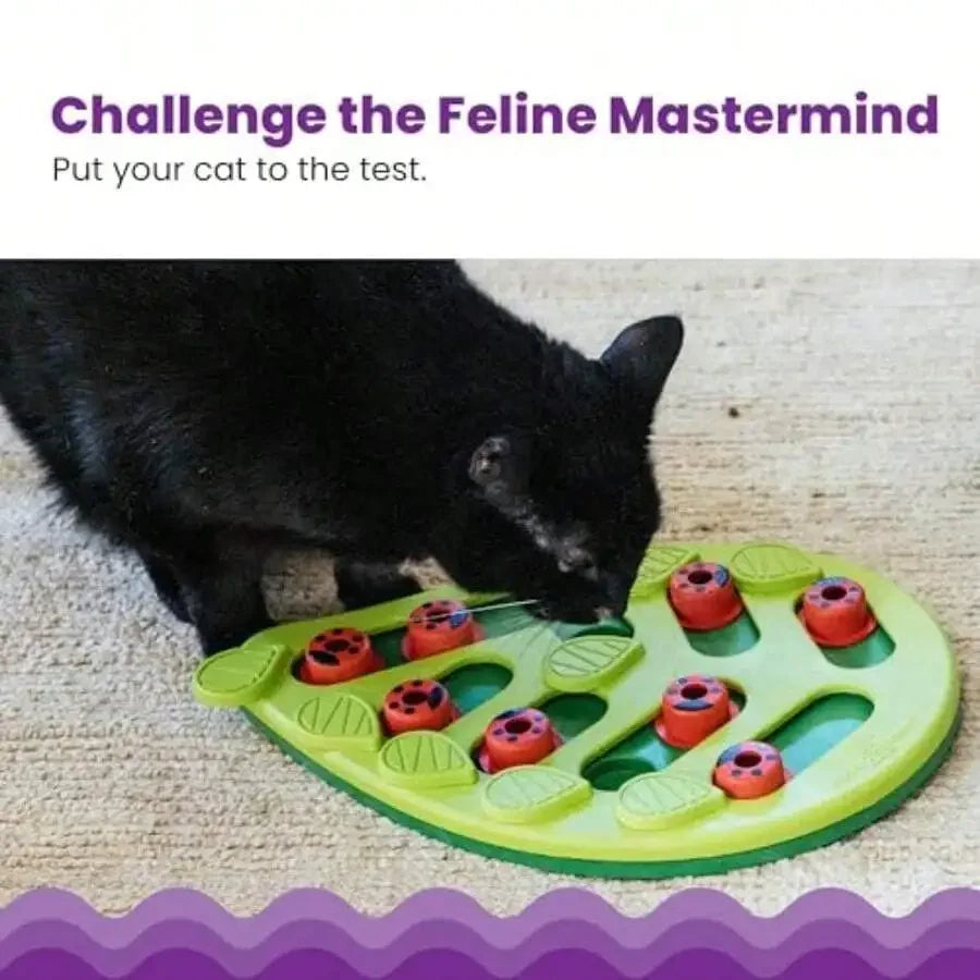 Interactive Cat Puzzle Feeder With 16 Treat Compartments