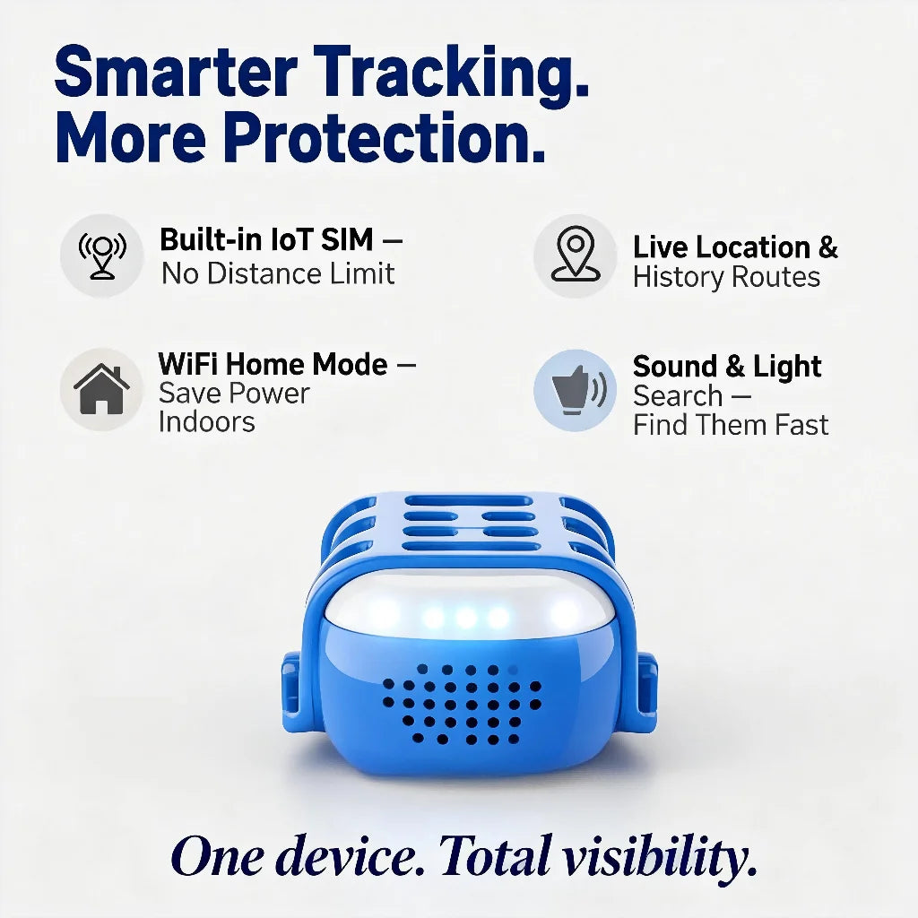GPS Pet Tracker for Dogs Cats Real Time Tracking Unlimited Distance QR Code Anti-Lost Locator with 1-year Service