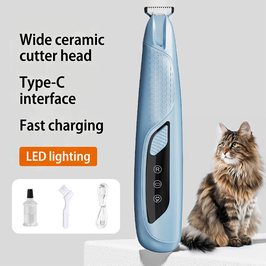 New Pet Hair Trimmer Rechargeable with Light Small Electric Clippers for Dogs And Cats Foot Hair Trimming Pet Grooming Tool