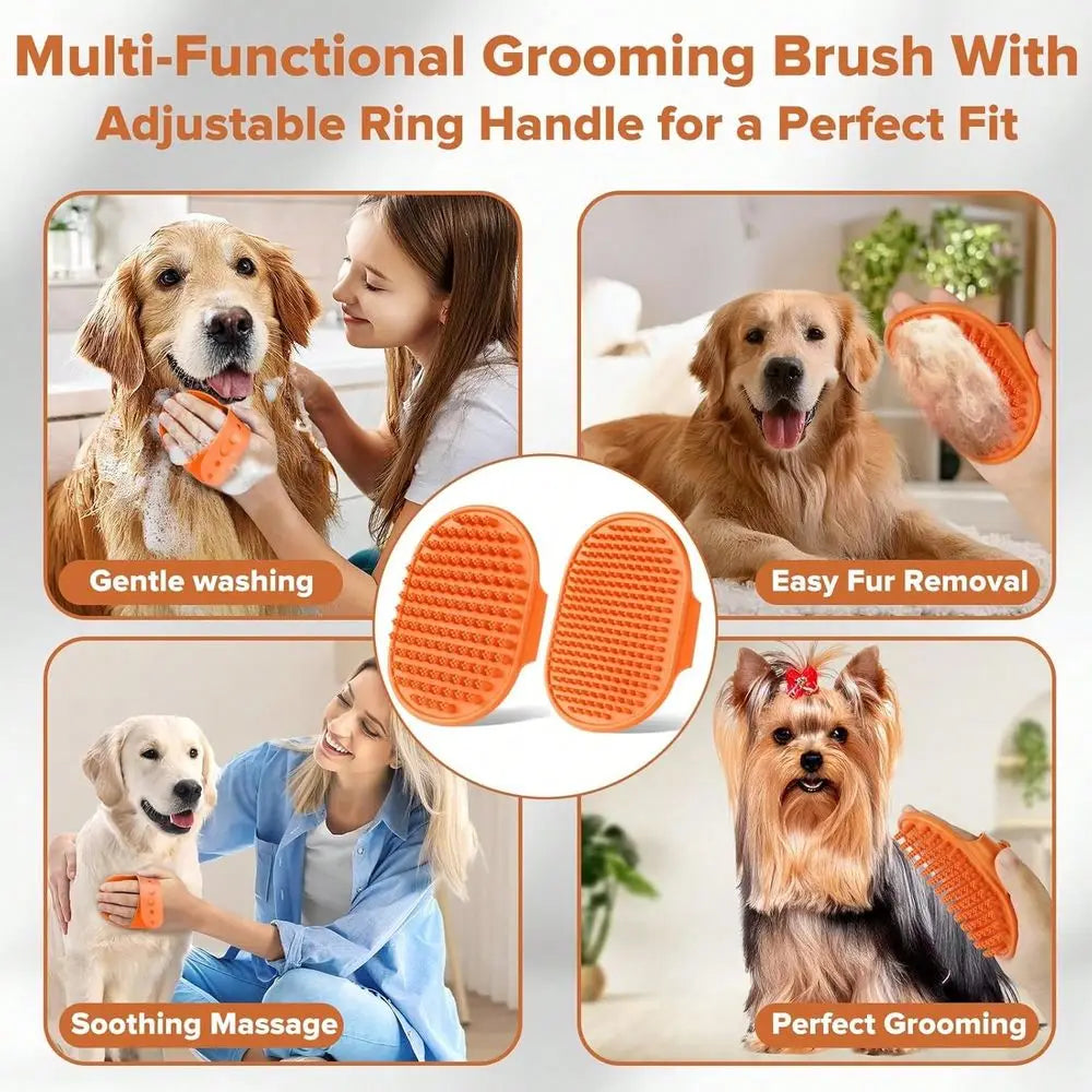 Grooming Bath Supplies For Dogs, Cats Dog Washing Gloves Dog Bath Brush Dog Shower Brush Pet Grooming Gloves Dog Grooming Kit P