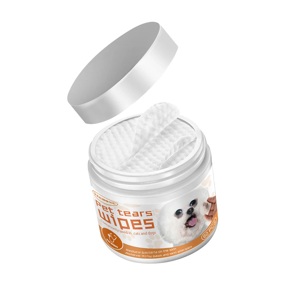 Dog Cat Wet Wipes Ear Stain Remover Nonwoven Cleaning Wipes