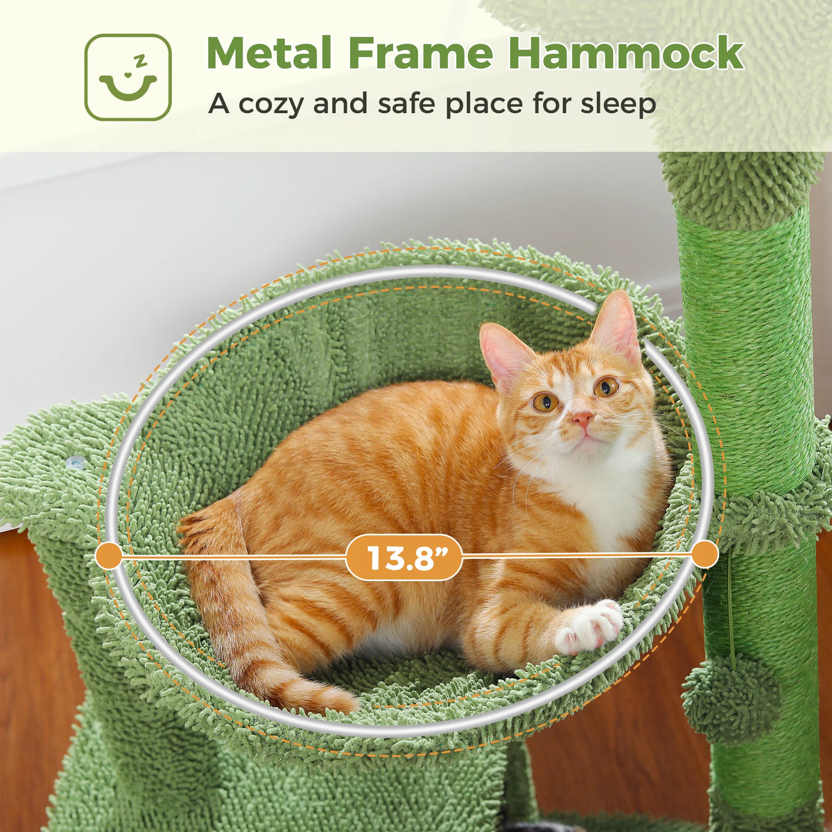 PEQULTI Cat Tree With Condo Hammock And Scratching Post