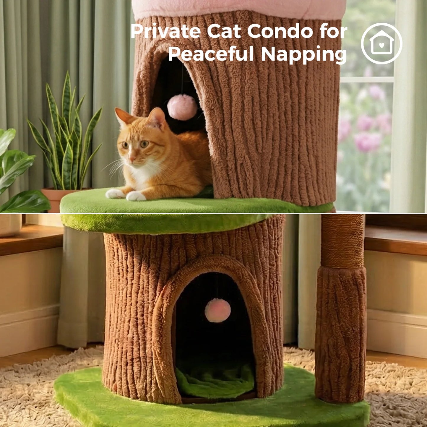 PAWZ Road Large Cat Tree With Four Condos And Scratching Post