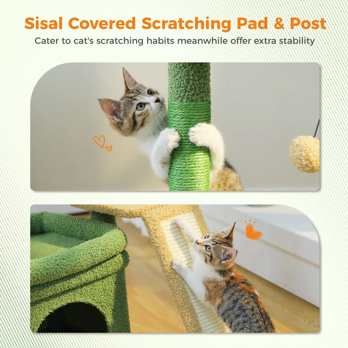 PAWZ Road Indoor Cat Tree With Sisal Scratching Post Perch