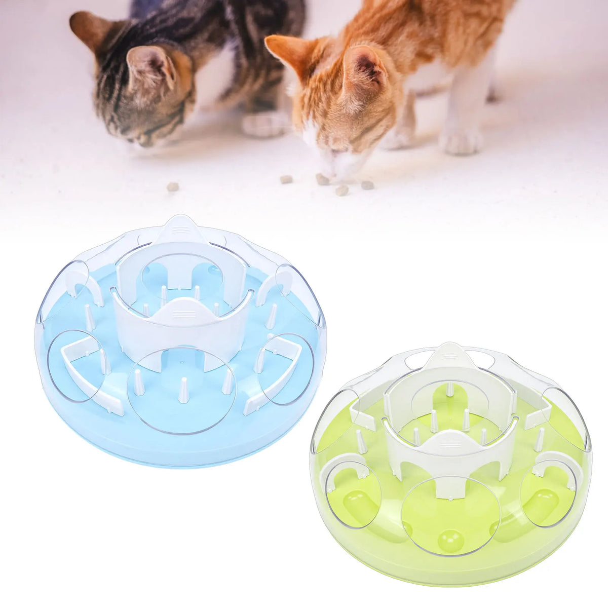 Interactive Cat Puzzle Feeder Slow Food Dispenser Toy For Cats by Annie N Poe Cattastic Supplies