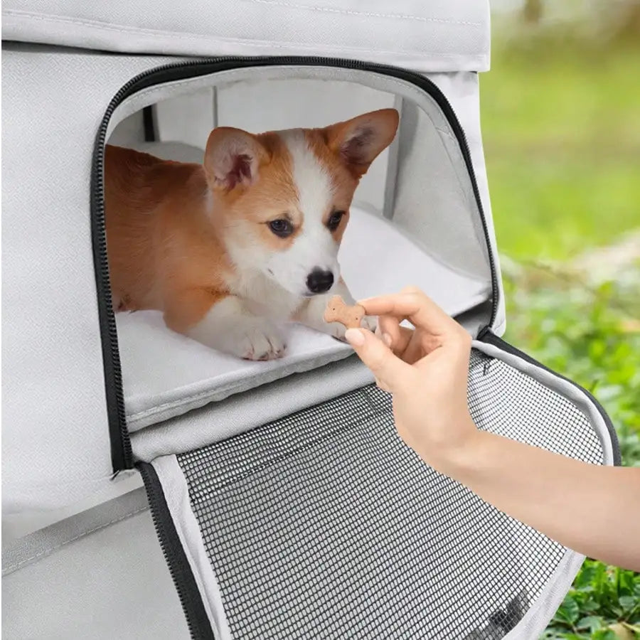 Premium Pet Stroller With Large Space, 4-wheel Stable Pet Cart for Small Medium Dogs Cats, Portable Travel Stroller for Camping