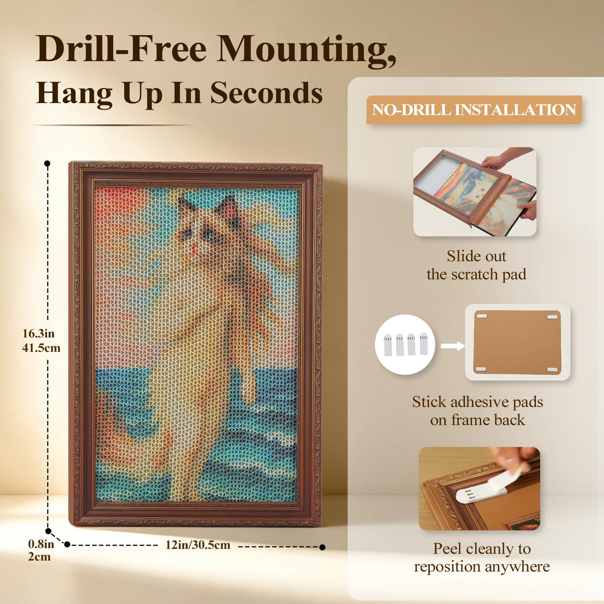PAWZ Road 3-Pack Corrugated Cat Scratcher With Adhesive Strips