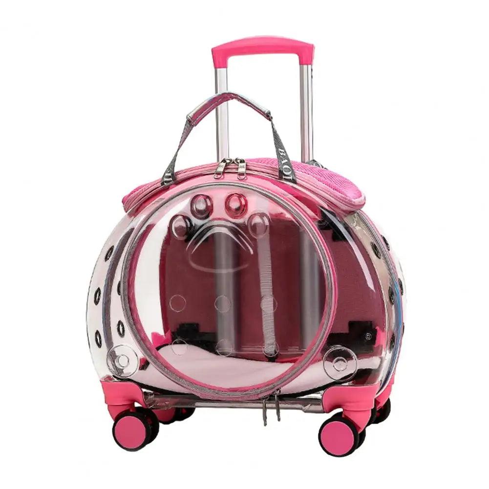 Pet Trolley Case Transparent Cat Carrier Backpack for Pets