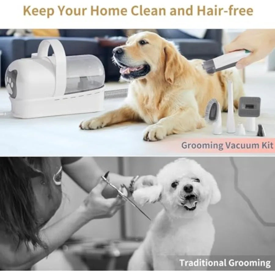 Dog Grooming Kit Vacuum Clipper Nail Grinder Six In One Tools