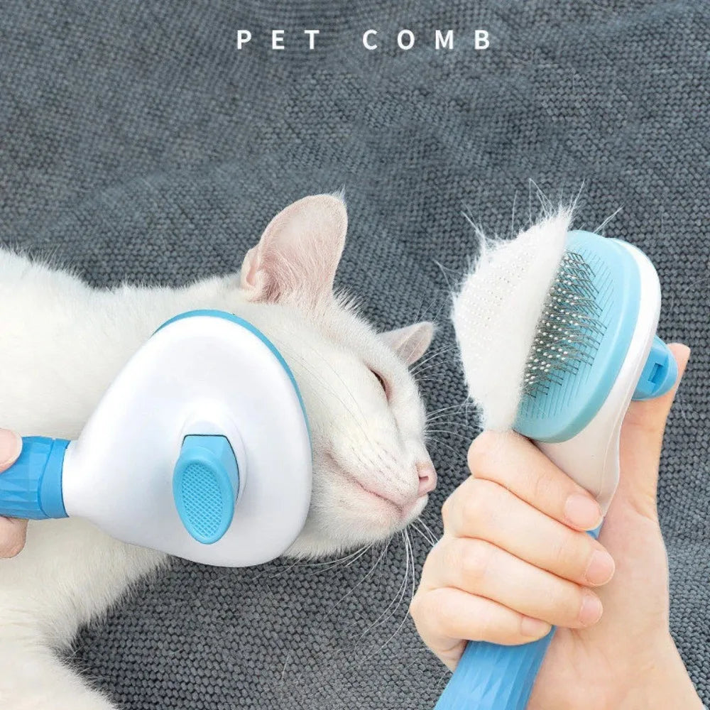 Pet Dog Hair Brush Cat Comb Stainless Steel Grooming Brush for Long Hair Dogs Cats Detangling Shedding Tool Pet Accessories