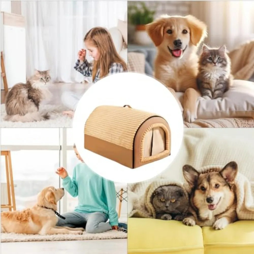 Enclosed Washable Cat Cave House Cozy Indoor Retreat