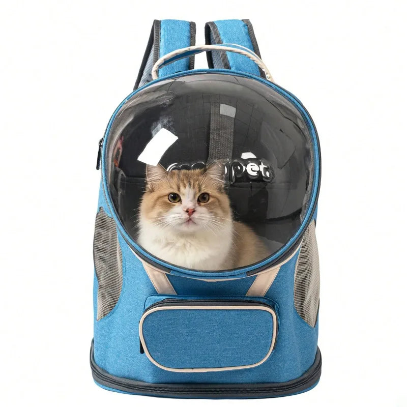 Foldable Breathable Transparent Cat And Dog Backpack Carrier