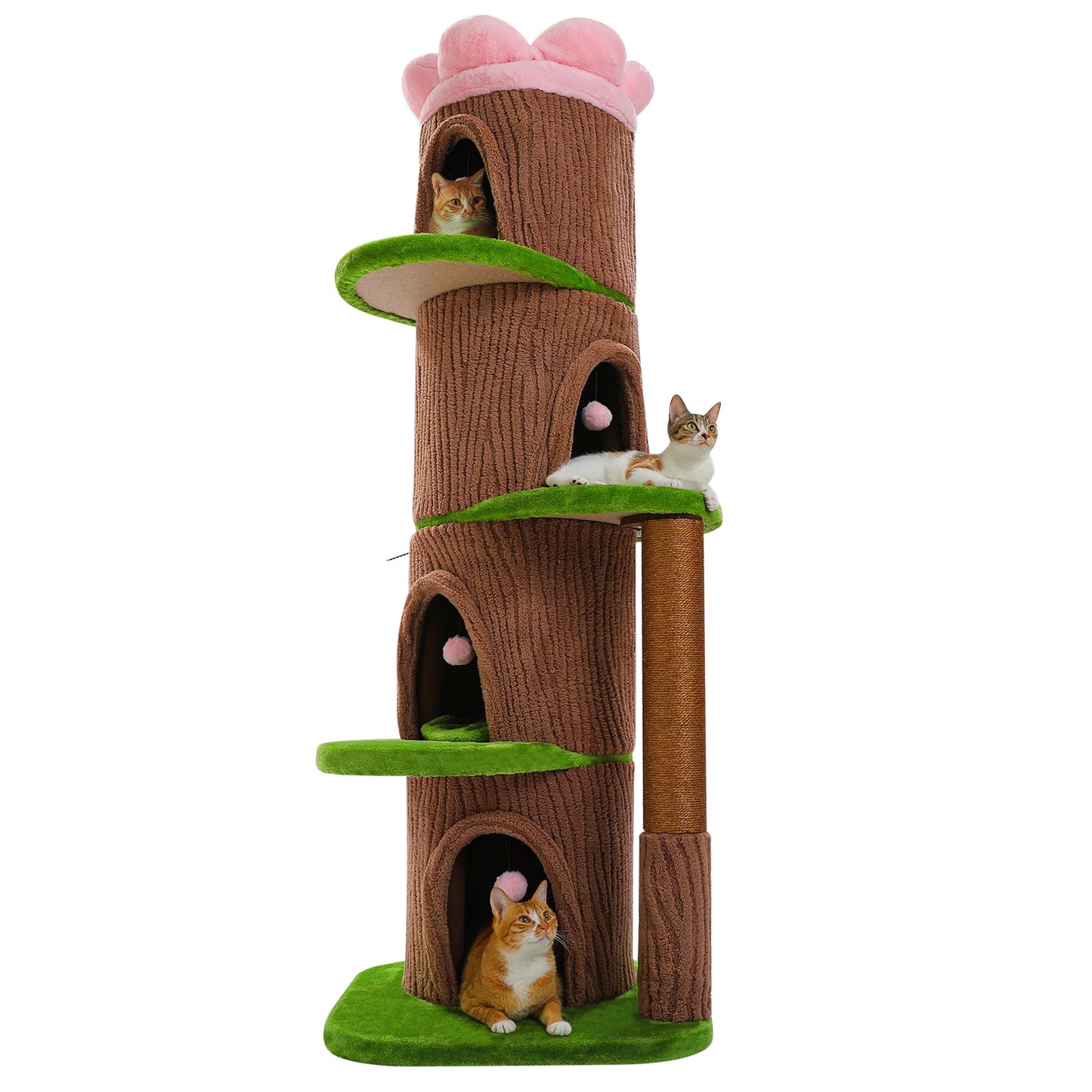PAWZ Road Large Cat Tree With Four Condos And Scratching Post