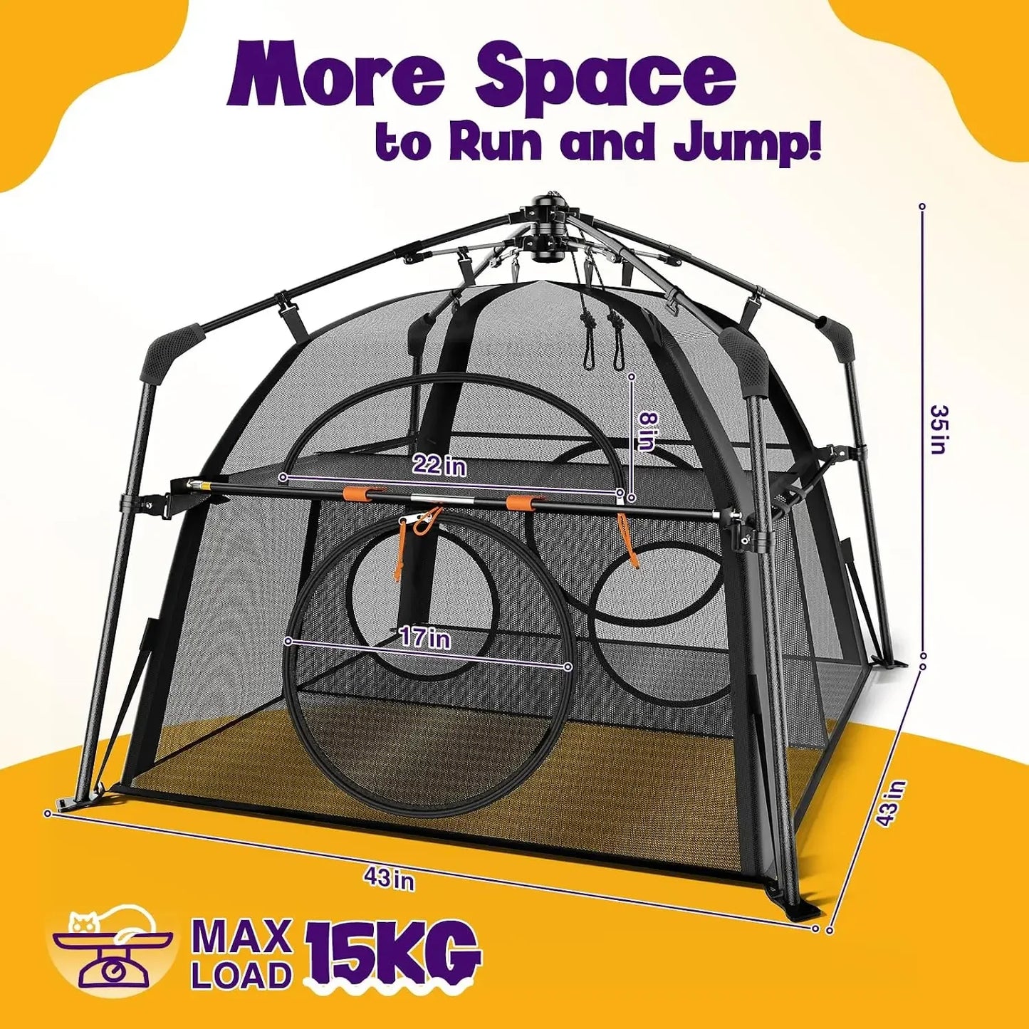 Large 2-Tier Catio Tent for Outdoor, Balcony, Camping - Foldable, Weatherproof, with Carry Bag