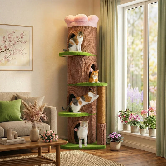 PAWZ Road Large Cat Tree With Four Condos And Scratching Post